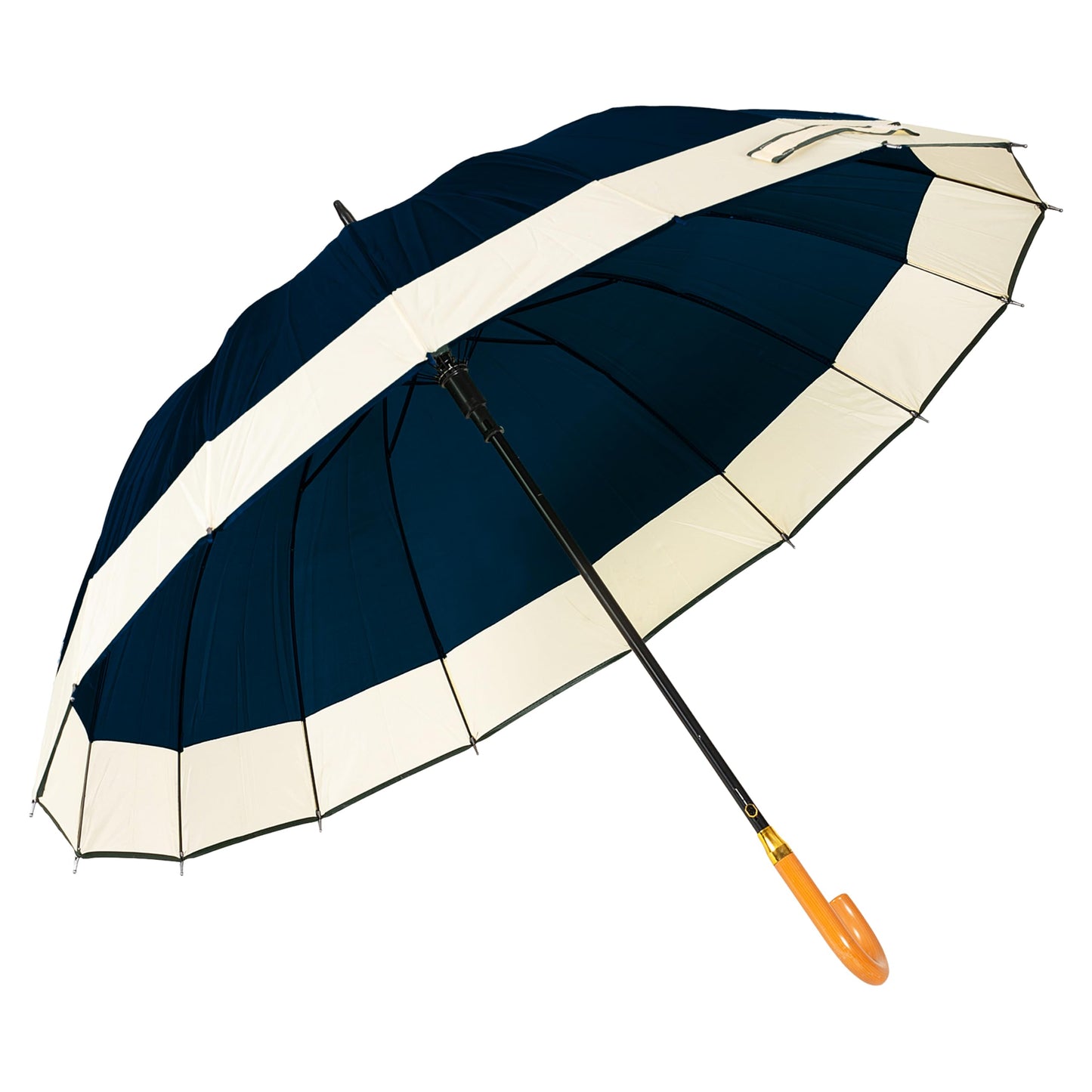 BTfash Wooden J Handle Big size Auto Open Umbrella for Men Women & Kids | UV Protection, Waterproof, Rain, Sunlight Protection | Pack of 1 |