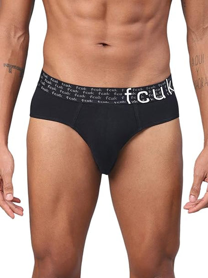 FCUK Mens Solid Briefs