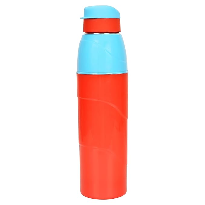 BTfash Water Bottle with Insulated Inner Steel and Outer Plastic | Wide Mouth | 800ml | Set of 1