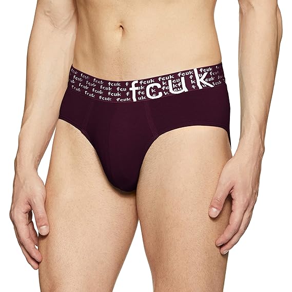 FCUK Mens Solid Briefs