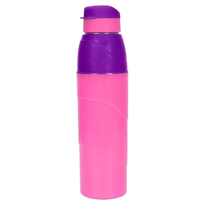 BTfash Water Bottle with Insulated Inner Steel and Outer Plastic | Wide Mouth | 800ml | Set of 1