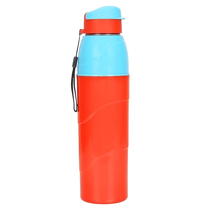 BTfash Water Bottle with Insulated Inner Steel and Outer Plastic | Wide Mouth | 800ml | Set of 1