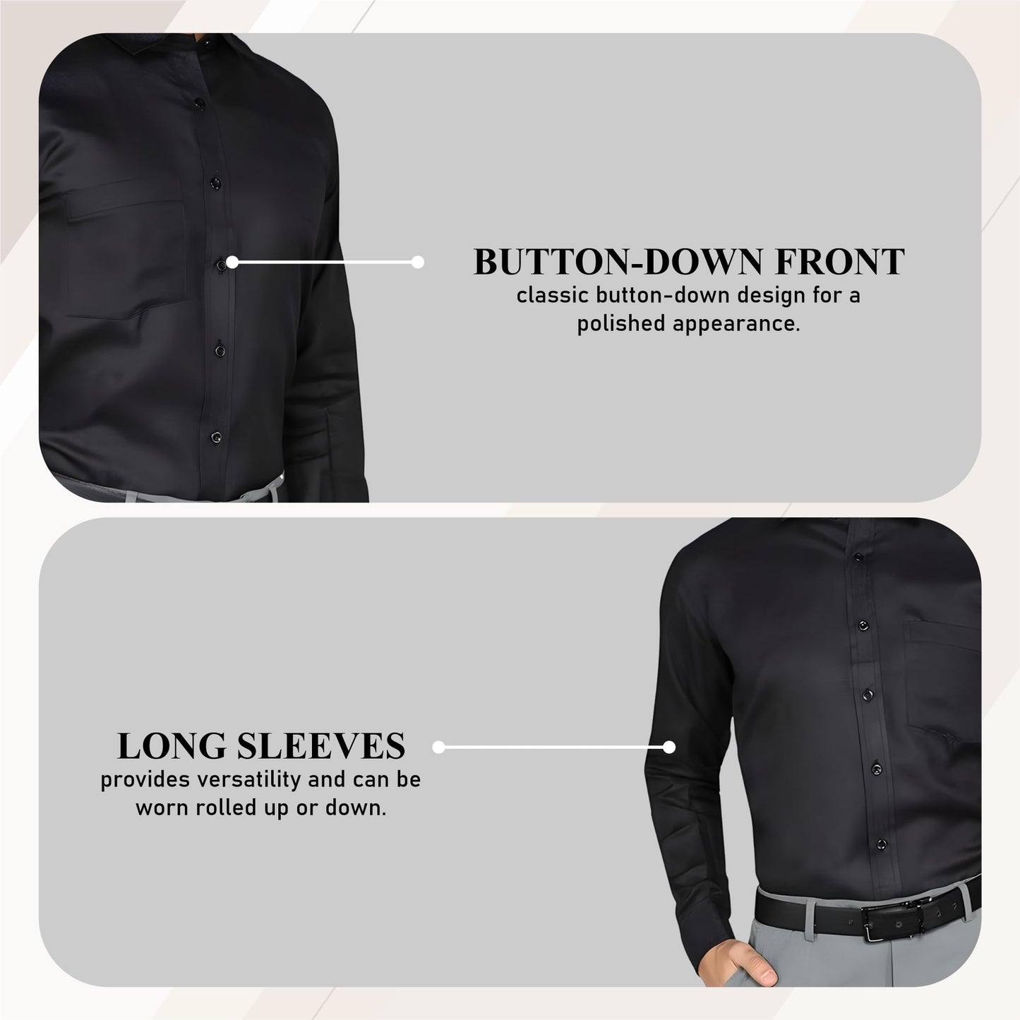 Bimla Traders Men's Solid Slim Fit Cotton Formal Full Sleeve Shirt