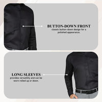 Bimla Traders Men's Solid Slim Fit Cotton Formal Full Sleeve Shirt