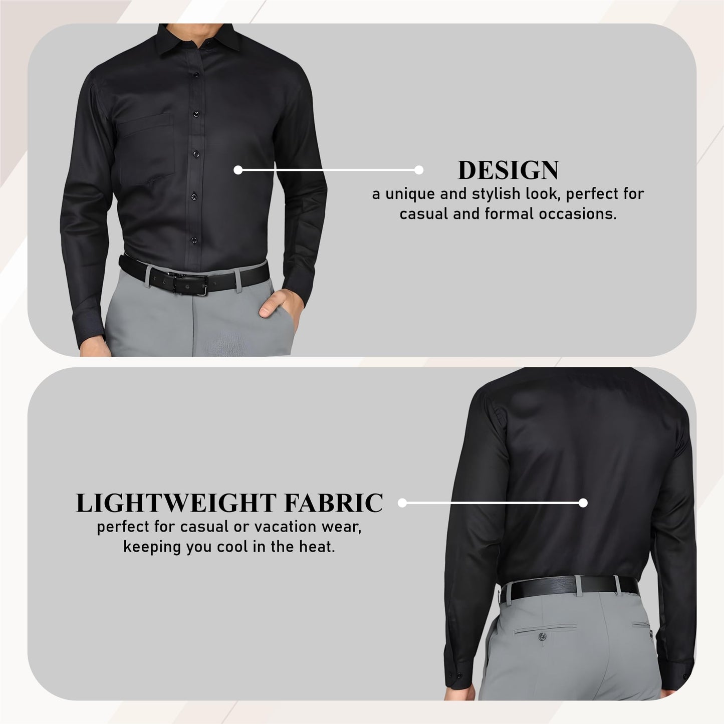 Bimla Traders Men's Solid Slim Fit Cotton Formal Full Sleeve Shirt