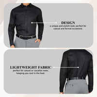 Bimla Traders Men's Solid Slim Fit Cotton Formal Full Sleeve Shirt
