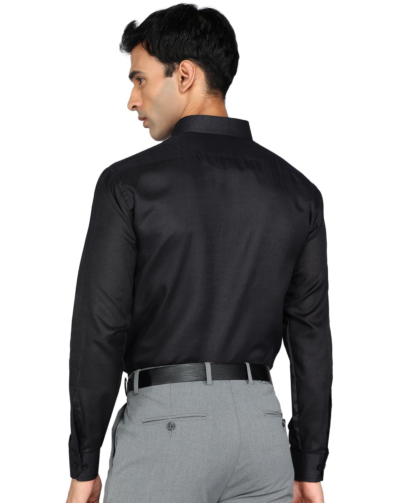 Bimla Traders Men's Solid Slim Fit Cotton Formal Full Sleeve Shirt