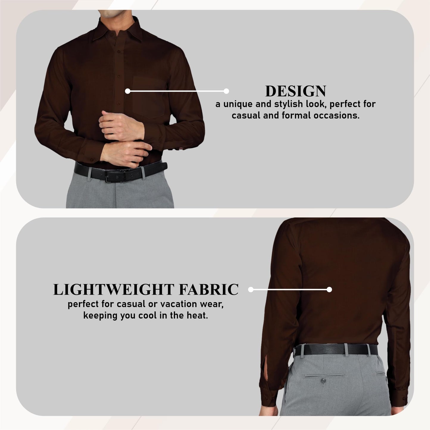 Bimla Traders Men's Solid Slim Fit Cotton Formal Full Sleeve Shirt