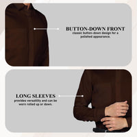 Bimla Traders Men's Solid Slim Fit Cotton Formal Full Sleeve Shirt