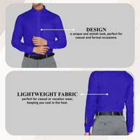 Bimla Traders Men's Solid Slim Fit Cotton Formal Full Sleeve Shirt