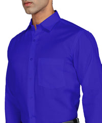 Bimla Traders Men's Solid Slim Fit Cotton Formal Full Sleeve Shirt