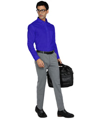 Bimla Traders Men's Solid Slim Fit Cotton Formal Full Sleeve Shirt