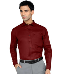 Bimla Traders Men's Solid Slim Fit Cotton Formal Full Sleeve Shirt