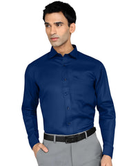 Bimla Traders Men's Solid Slim Fit Cotton Formal Full Sleeve Shirt