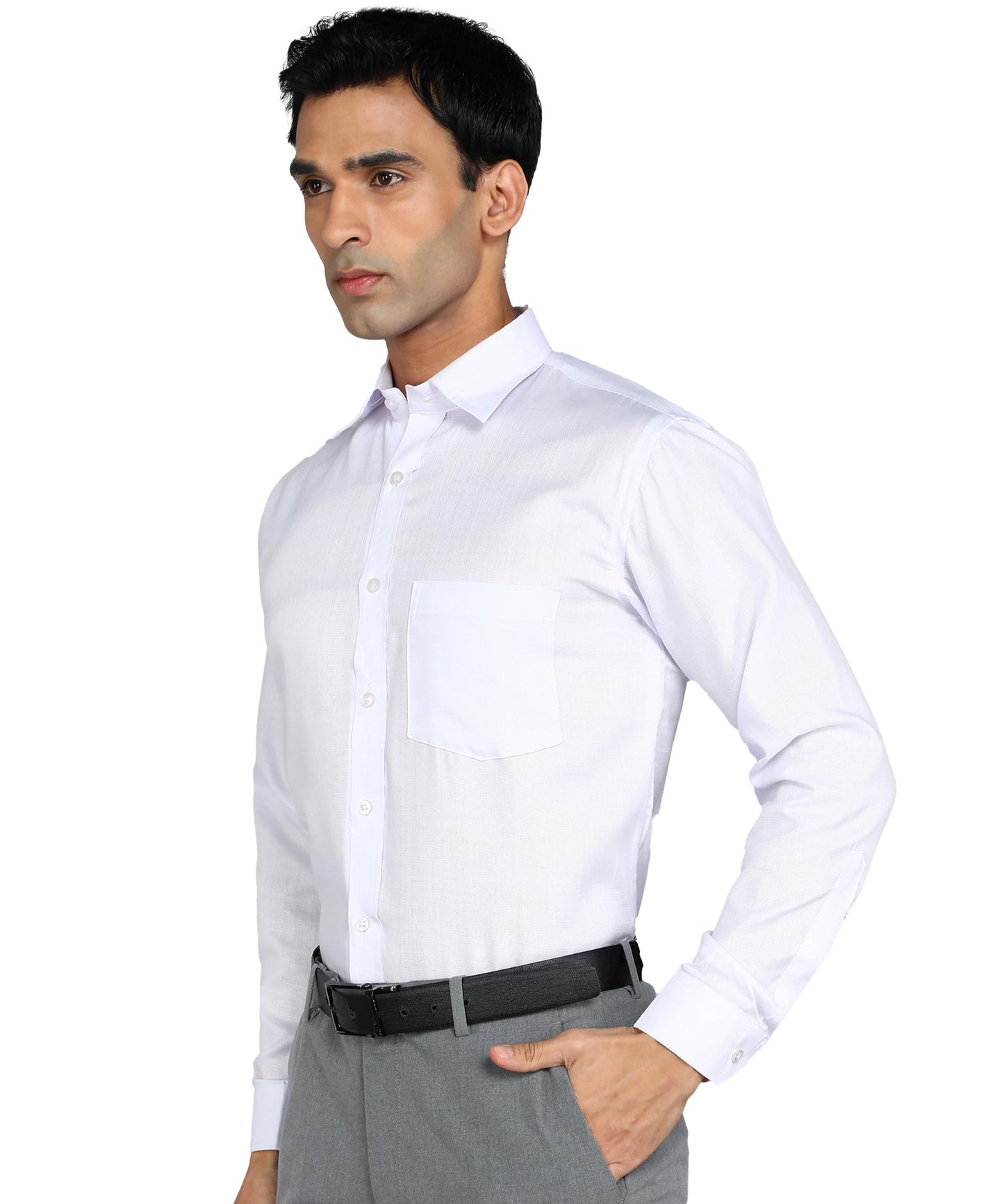 Bimla Traders Men's Solid Slim Fit Cotton Formal Full Sleeve Shirt