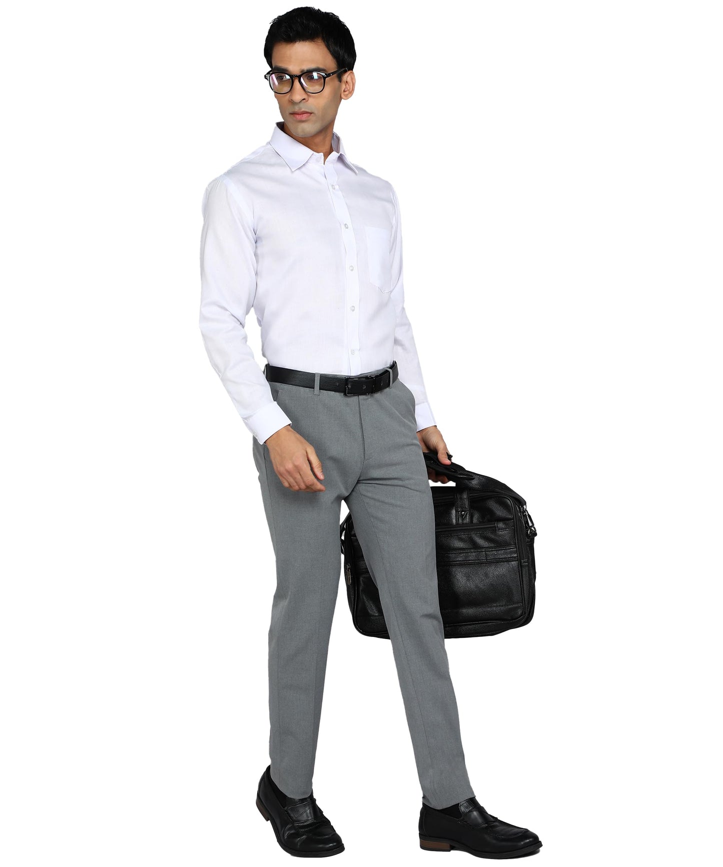 Bimla Traders Men's Solid Slim Fit Cotton Formal Full Sleeve Shirt