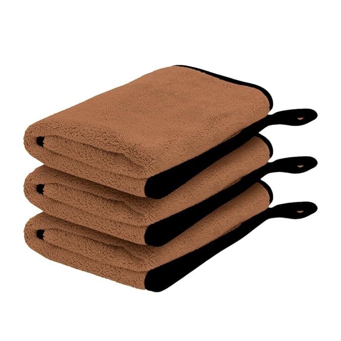 Bimla Traders Microfiber Cleaning Cloth| Highly Absorbent,Lint and Streak Free, Multi-Purpose Wash Cloth for Kitchen,Car,Window,Stainless Steel (Pack of 3)