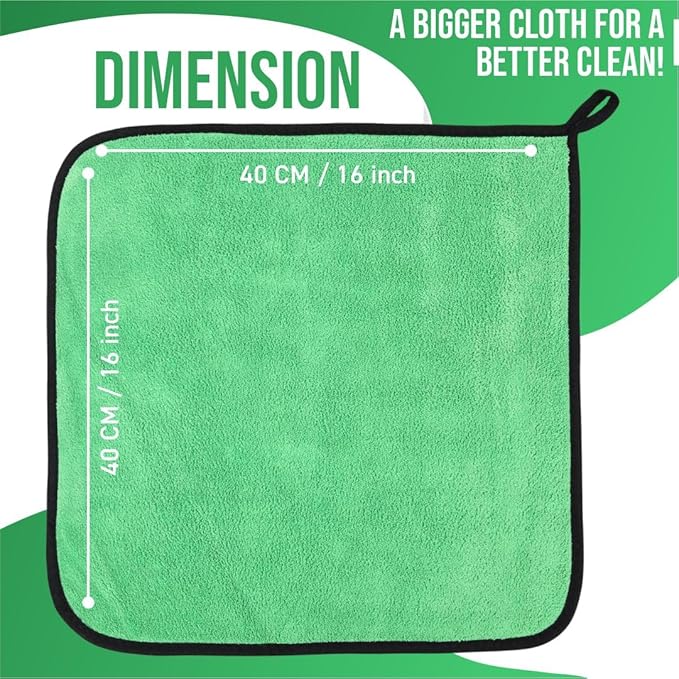 Bimla Traders Microfiber Cleaning Cloth, 600 GSM | Highly Absorbent,Lint and Streak Free, Multi-Purpose Wash Cloth for Kitchen,Car,Window,Stainless Steel,Silverwear Pack of 3