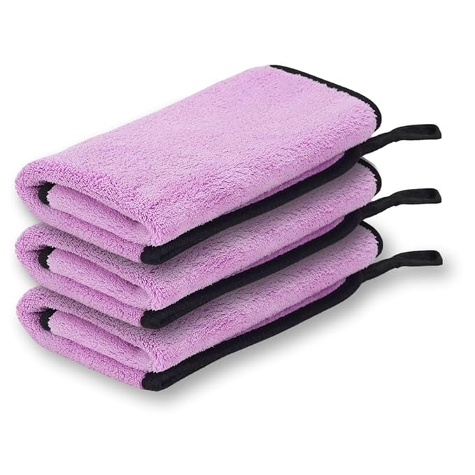 Bimla Traders Microfiber Cleaning Cloth| Highly Absorbent,Lint and Streak Free, Multi-Purpose Wash Cloth for Kitchen,Car,Window,Stainless Steel (Pack of 3)