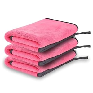 Microfiber Cleaning Cloth| Highly Absorbent,Lint and Streak Free, Multi-Purpose Wash Cloth for Kitchen,Car,Window,Stainless Steel,Silverwear(Pack of 3)