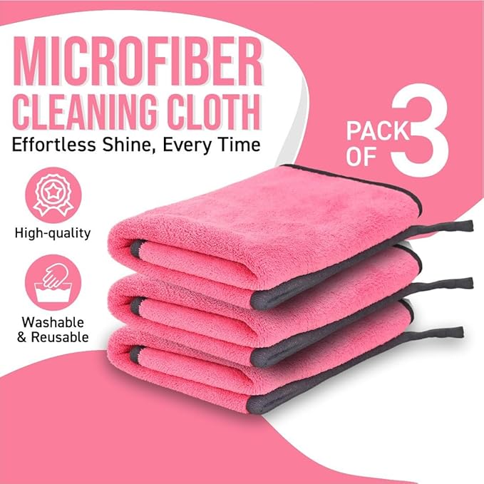 Bimla Traders Microfiber Cleaning Cloth, Highly Absorbent,Lint and Streak Free