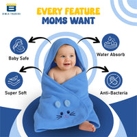 Bimla Traders Baby Bath Towel for Infants, New Born Babies and Toddlers, Soft Cotton Pack of 1