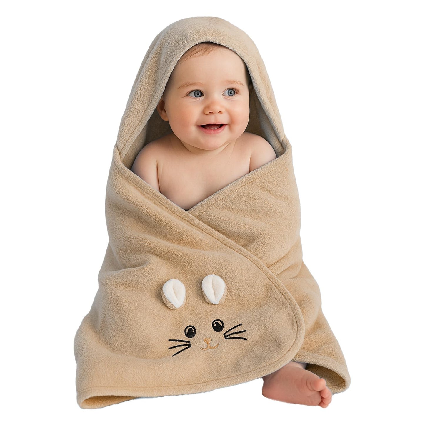 Bimla Traders Baby Bath Towel for Infants, New Born Babies and Toddlers, Soft Cotton Pack of 1