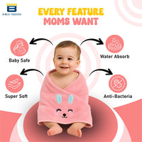 Bimla Traders Baby Bath Towel for Infants, New Born Babies and Toddlers, Soft Cotton Pack of 1