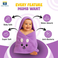 Bimla Traders Baby Bath Towel for Infants, New Born Babies and Toddlers, Soft Cotton Pack of 1