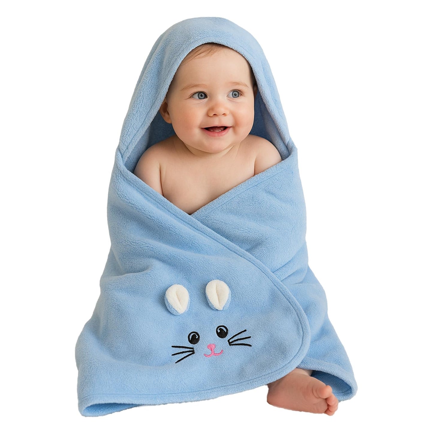 Bimla Traders Baby Bath Towel for Infants, New Born Babies and Toddlers, Soft Cotton Pack of 1