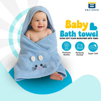 Bimla Traders Baby Bath Towel for Infants, New Born Babies and Toddlers, Soft Cotton Pack of 1