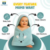Bimla Traders Baby Bath Towel for Infants, New Born Babies and Toddlers, Soft Cotton Pack of 1