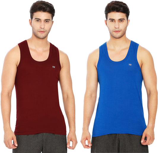 Lux Cozi 100% Cotton Men's Sleeveless Vest Pack of 2