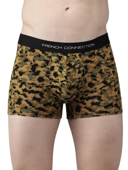 FCUK Mens Cotton Printed Trunk