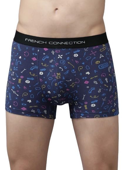 FCUK Mens Cotton Printed Trunk