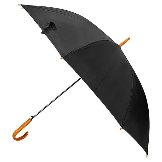 Btag Wooden J Handle Big size Auto Open Umbrella for Men Women & Kids | UV Protection, Waterproof, Rain, Sunlight Protection