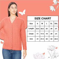 Bimla Traders Women Woolen V-Neck Winter Wear Pure Wool Sweater Cardigan | Pack of 1