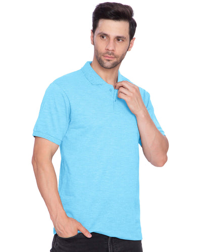 BTfash Men's Regular Fit Polo Neck Half Sleeve Solid Basic T-Shirt | Pack of 1