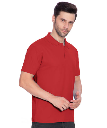 BTfash Men's Dri-Fit Polo Neck Half Sleeve Solid Basic T-Shirt | Pack of 1