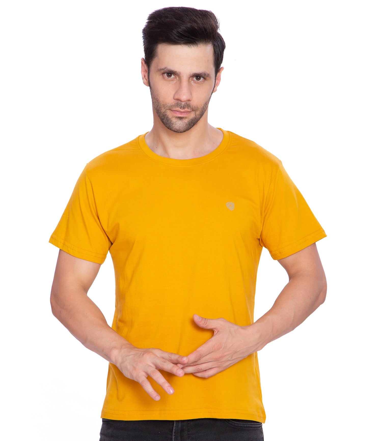 Lux Cozi Mens Regular Fit Round Neck Half Sleeve Solid T-Shirt | Pack of 1