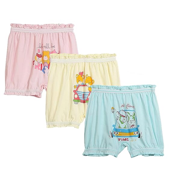 Dowin Boys and Girls 100% Cotton Bloomers(Pack of 3)