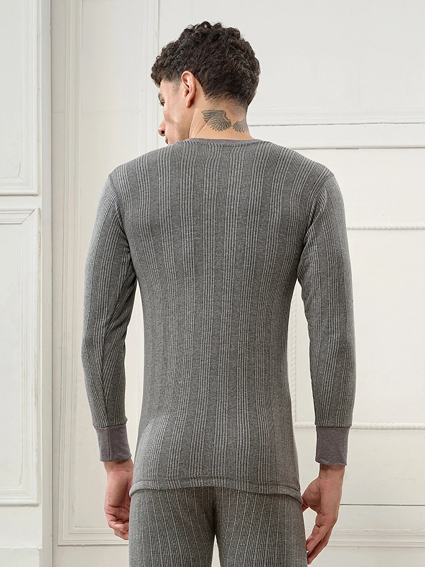 Lux Inferno Men's Round Neck Full Sleeve Cotton Thermal Top and Bottom Set