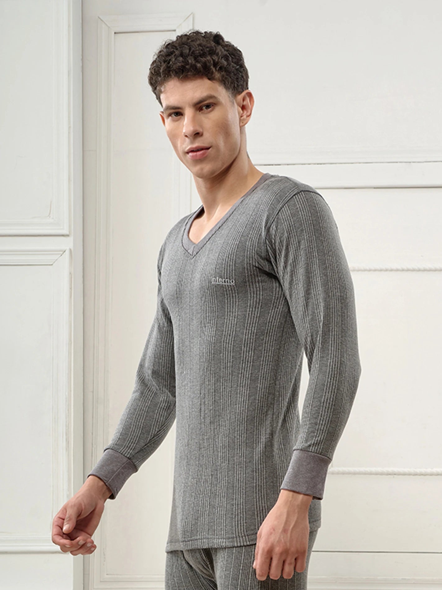 Lux Inferno Men's Round Neck Full Sleeve Cotton Thermal Top and Bottom Set
