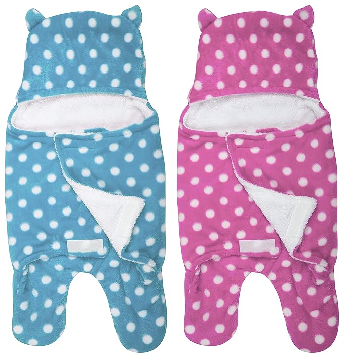 BTfash New Born Multi-Purpose Baby Boy's and Baby Girl's Blanket and Sleeping Bag (Pack of 2)