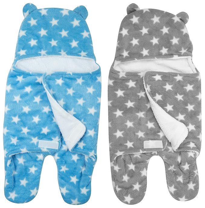 BTfash New Born Multi-Purpose Baby Boy's and Baby Girl's Blanket and Sleeping Bag (Pack of 2)