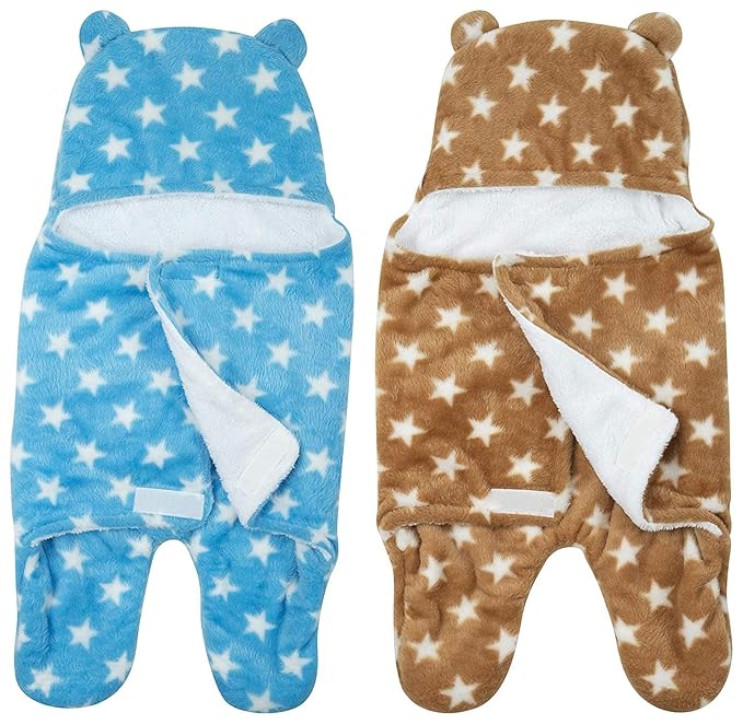 Bimla Traders New Born Multi-Purpose Baby Boy's and Baby Girl's Blanket and Sleeping Bag (Pack of 2)