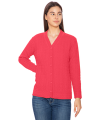 Btag Women Woolen V-Neck Winter Wear Pure Wool Sweater Cardigan | Pack of 1