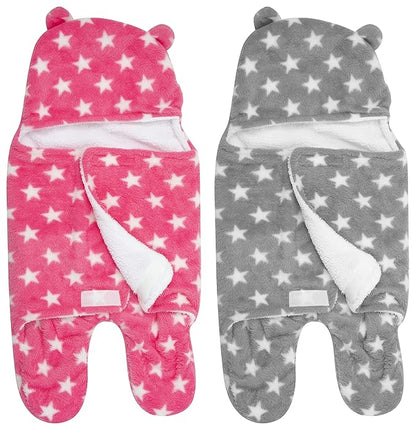 BTfash New Born Multi-Purpose Baby Boy's and Baby Girl's Blanket and Sleeping Bag (Pack of 2)