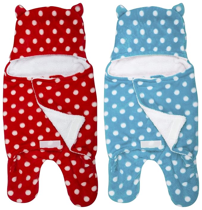 BTfash New Born Multi-Purpose Baby Boy's and Baby Girl's Blanket and Sleeping Bag (Pack of 2)