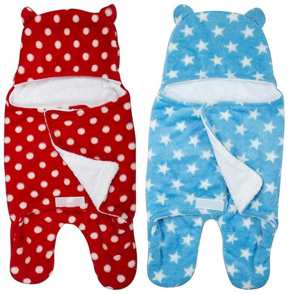 BTfash New Born Multi-Purpose Baby Boy's and Baby Girl's Blanket and Sleeping Bag (Pack of 2)